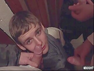 brunette Fine Gay Bukkake And Facial bukkake